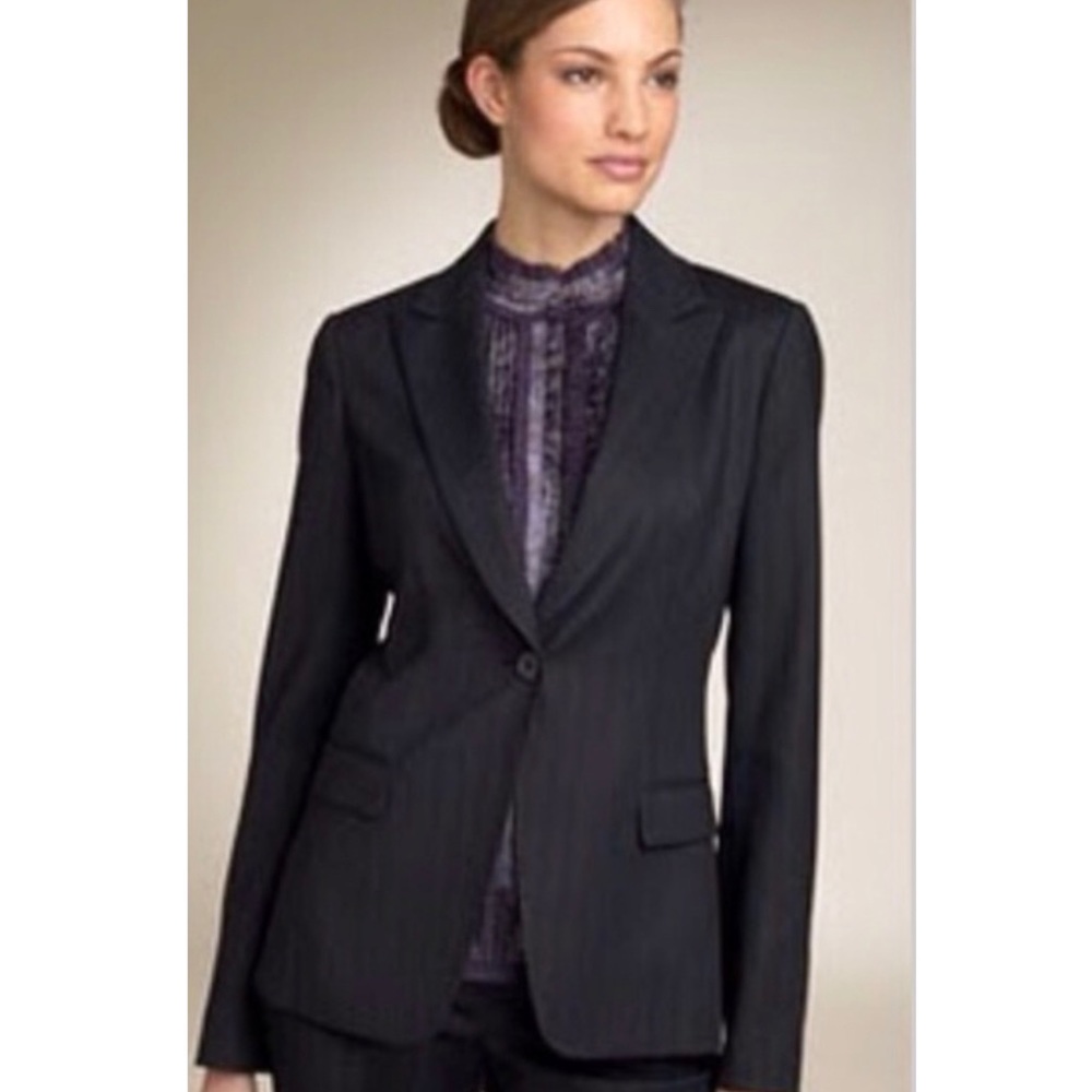 BCBGMaxAzria Pinstripe Single Button Blazer Sz S